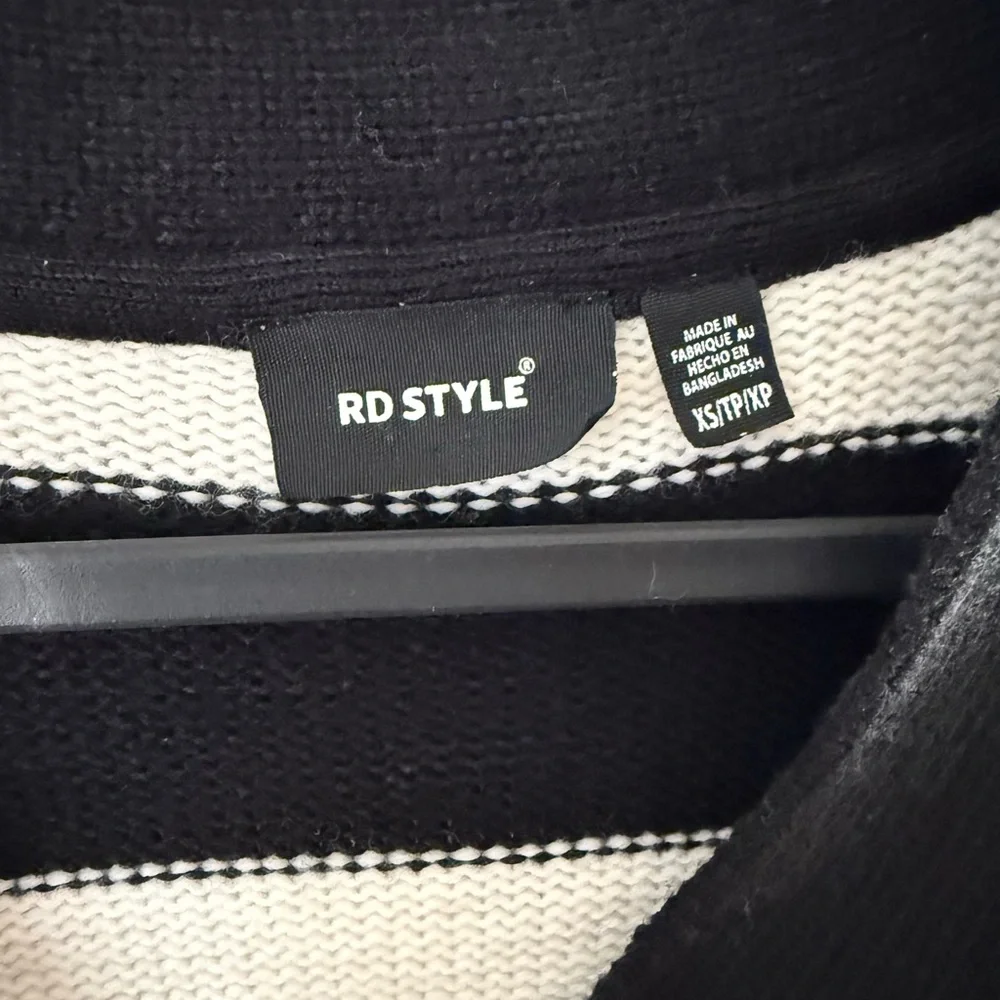 Anthropologie Heart Striped Cardigan Sweater - Picture 7 of 7